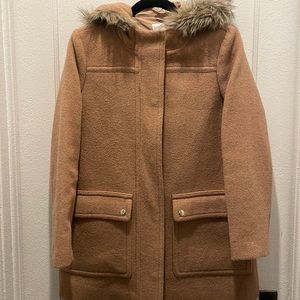 J.Crew zip up parka with hood